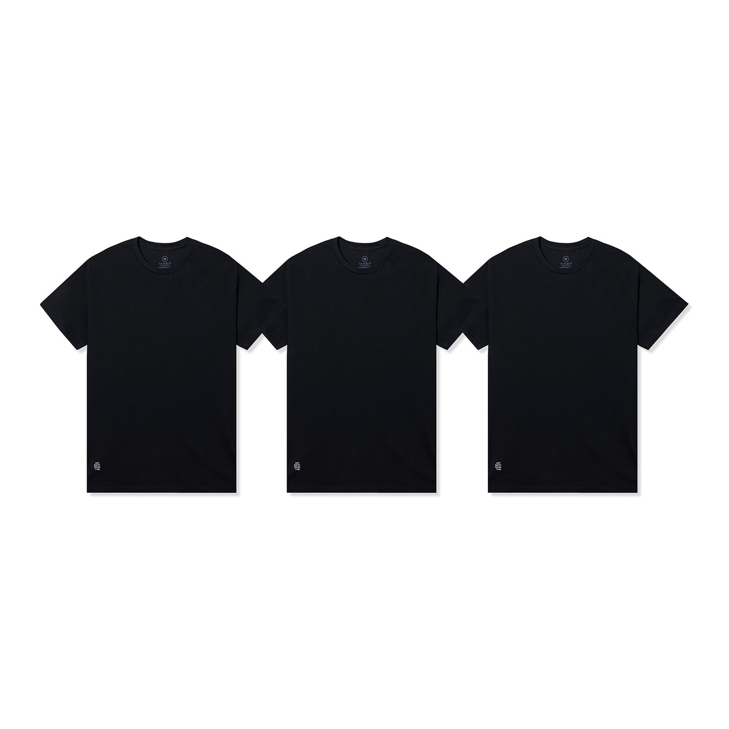 ASSC Mini Logo Undershirt 3-Pack - Black