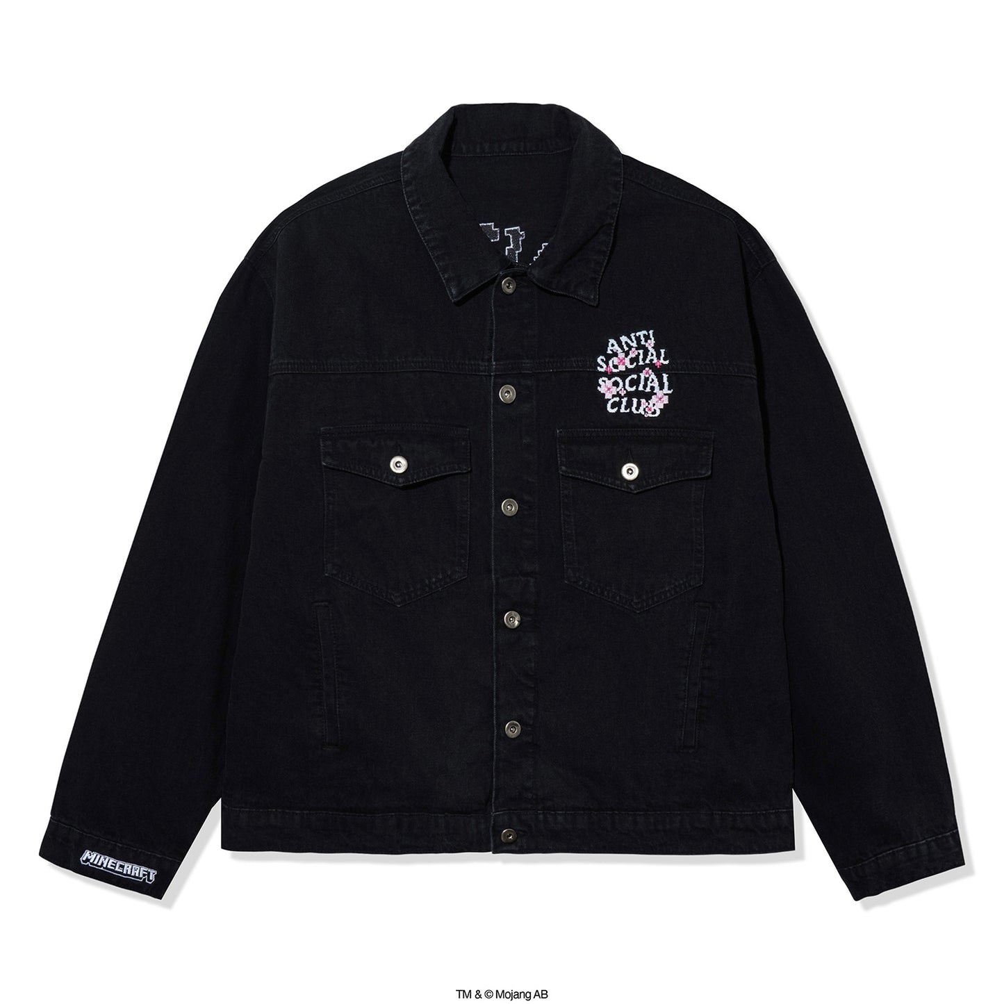 ASSC x Minecraft Cherry Blossom Trucker Jacket - Black