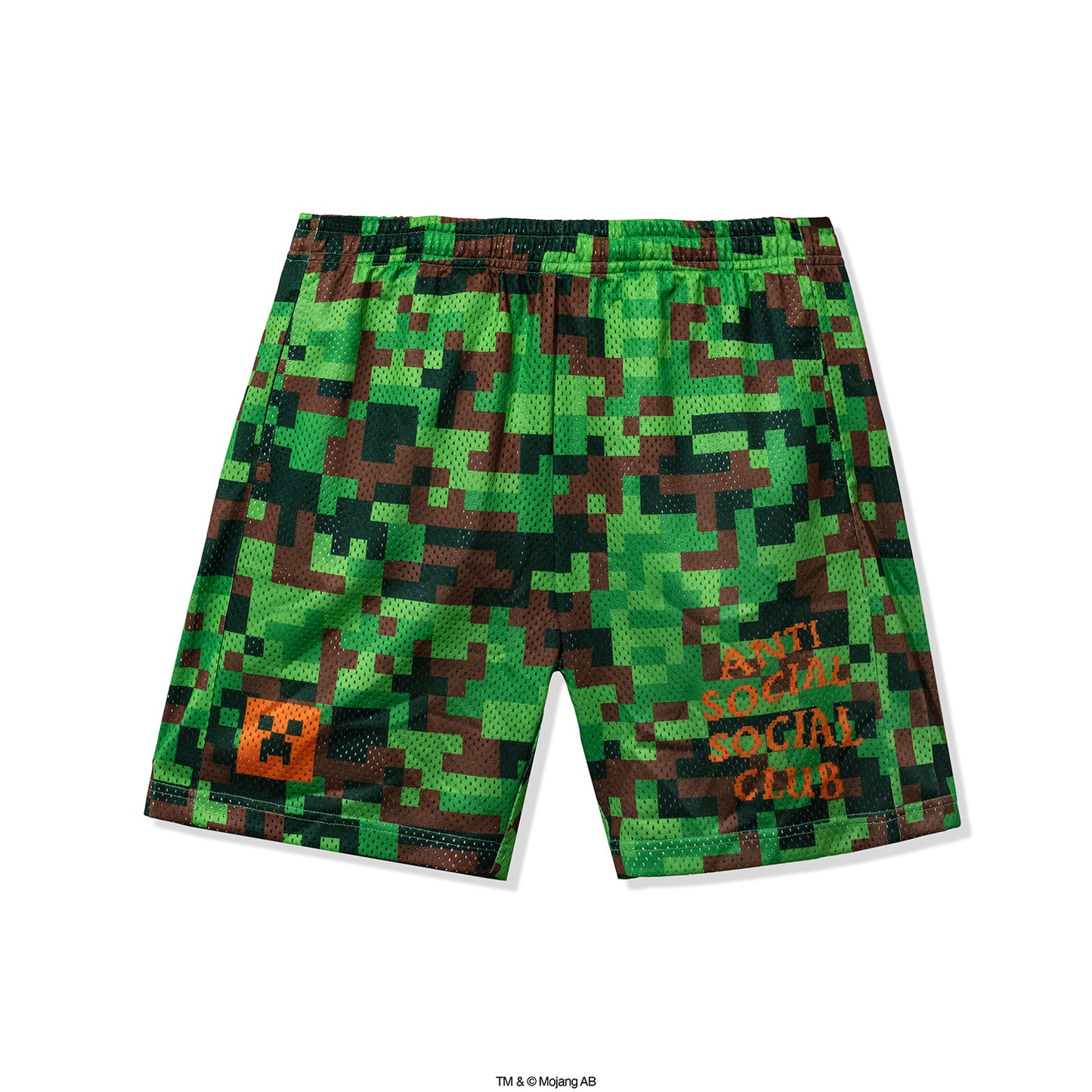 ASSC x Minecraft Pixel Camo Mesh Basketball Shorts - Green