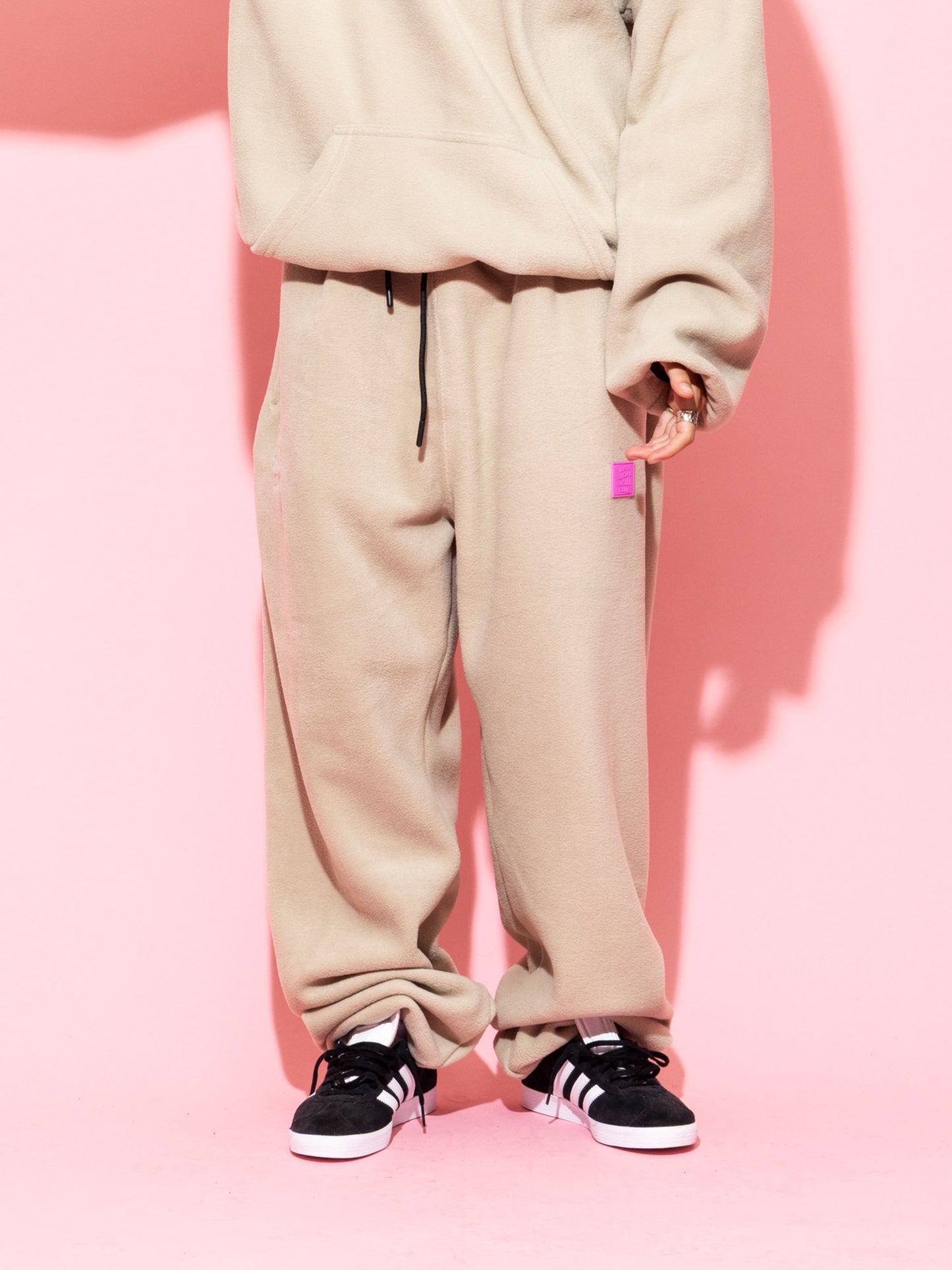 POLAR FLEECE SWEATPANTS - TAN