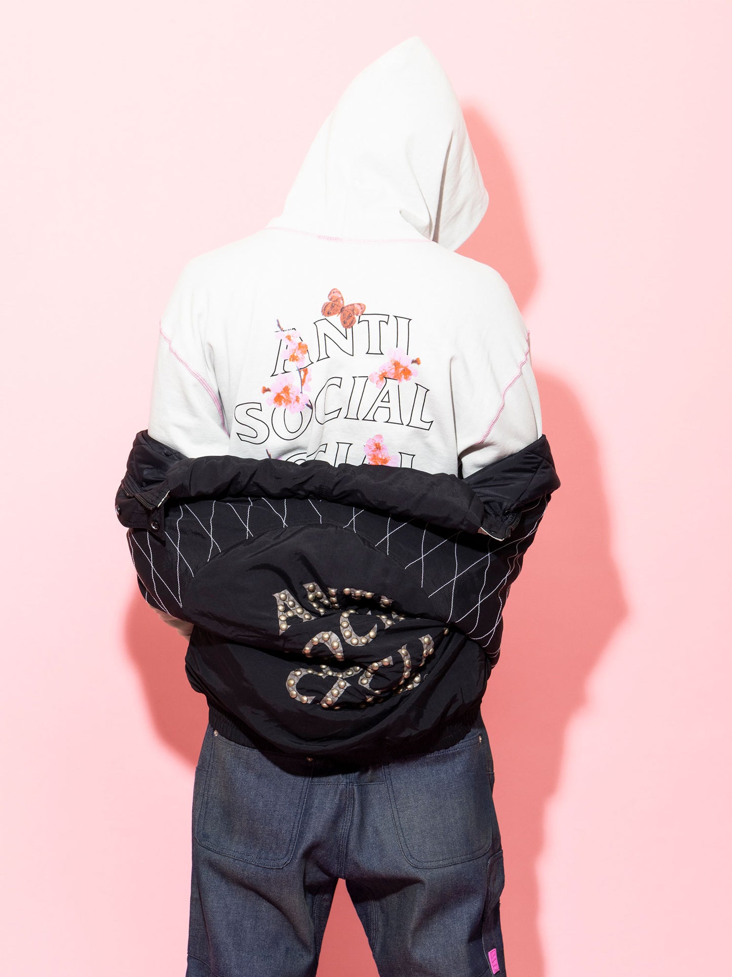 CONTRAST STITCH HOODIE - GRAY