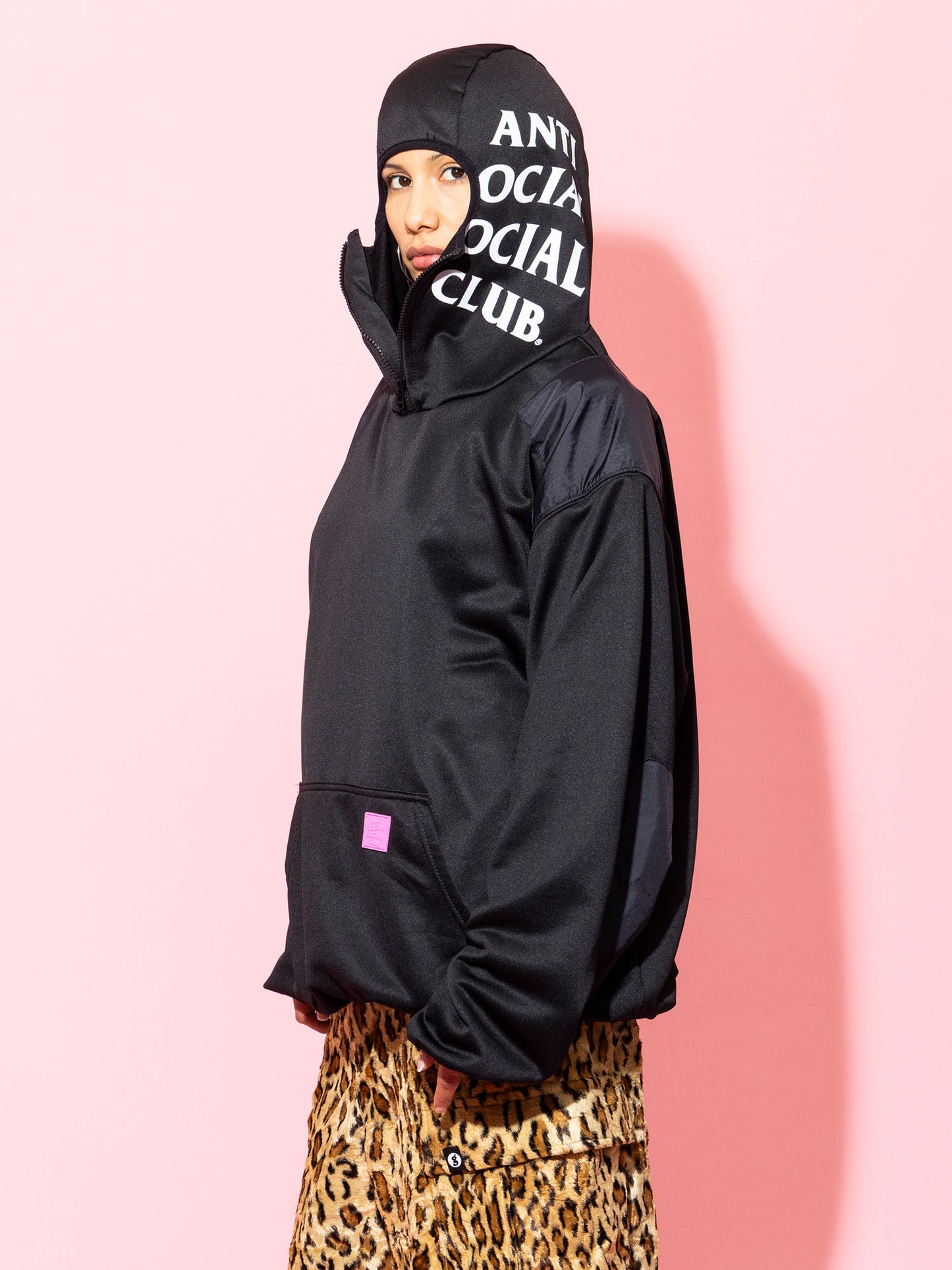 SKI MASK HOODIE - BLACK