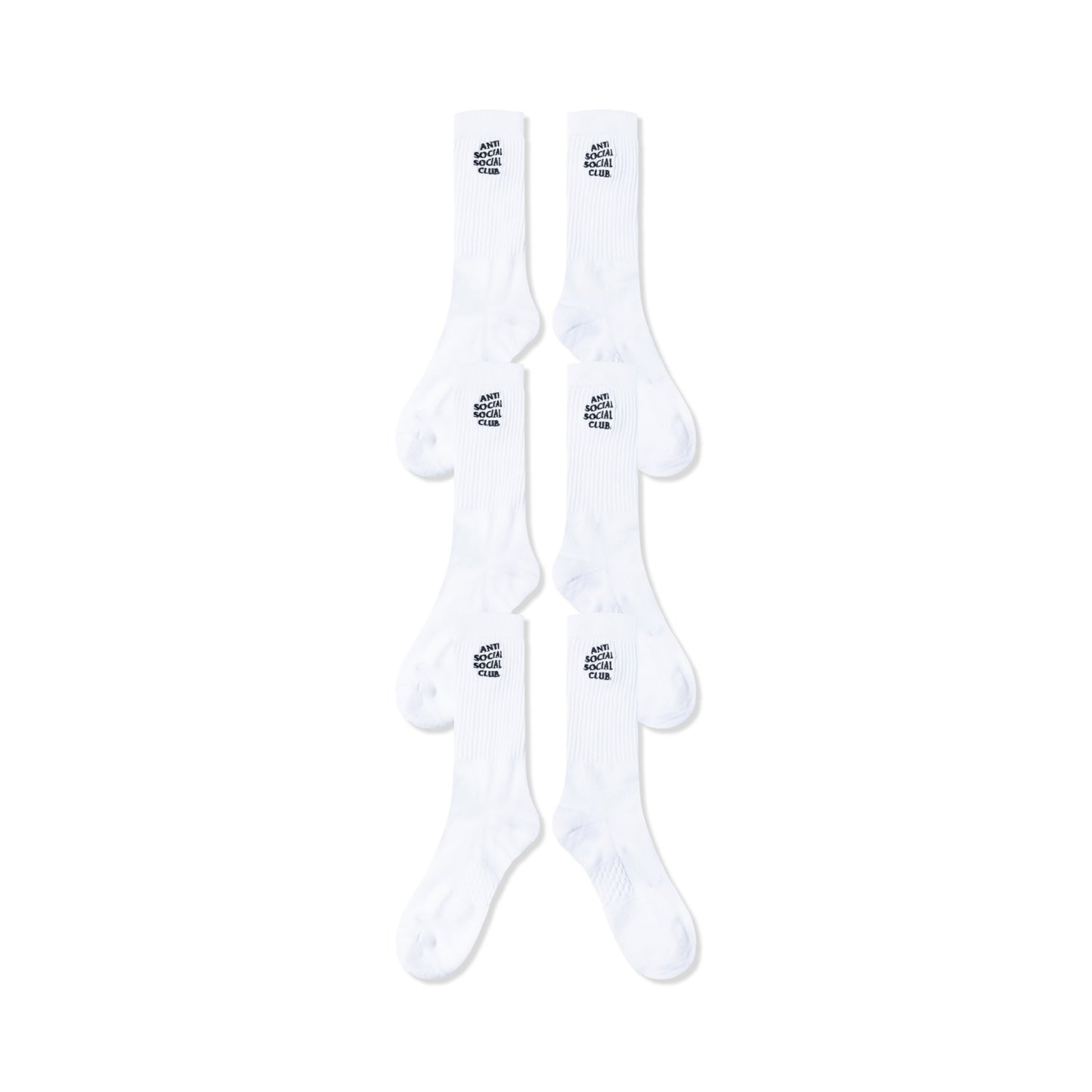 ASSC Classic 3-Pack Socks - White
