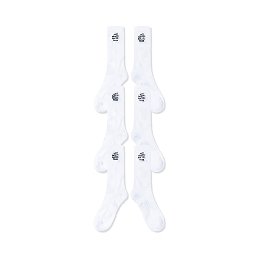 ASSC Classic 3-Pack Socks - White