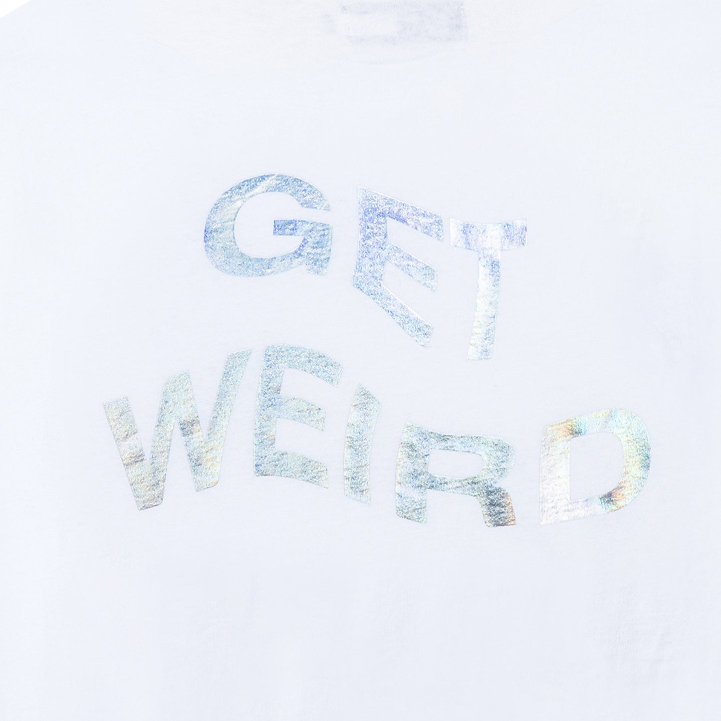 Get Weird Hologram Tee - White