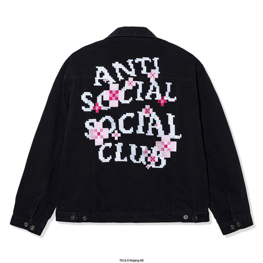 ASSC x Minecraft Cherry Blossom Trucker Jacket - Black