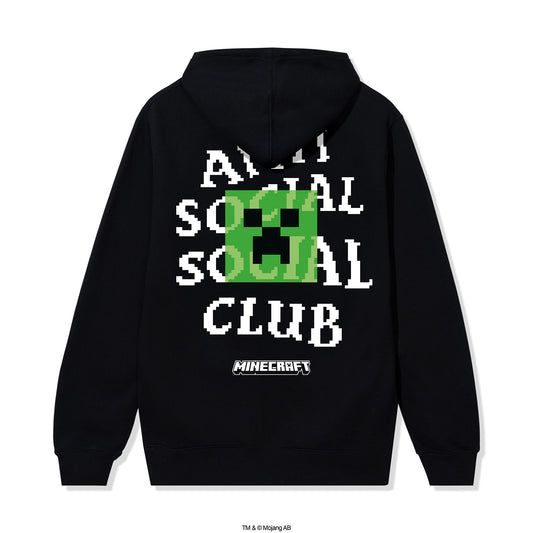 ASSC x Minecraft Creeper Head Logo Zip Hoodie - Black