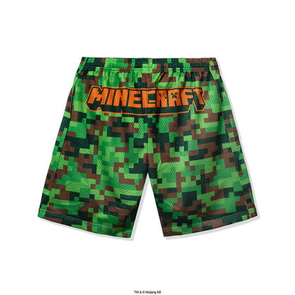 ASSC x Minecraft Pixel Camo Mesh Basketball Shorts - Green