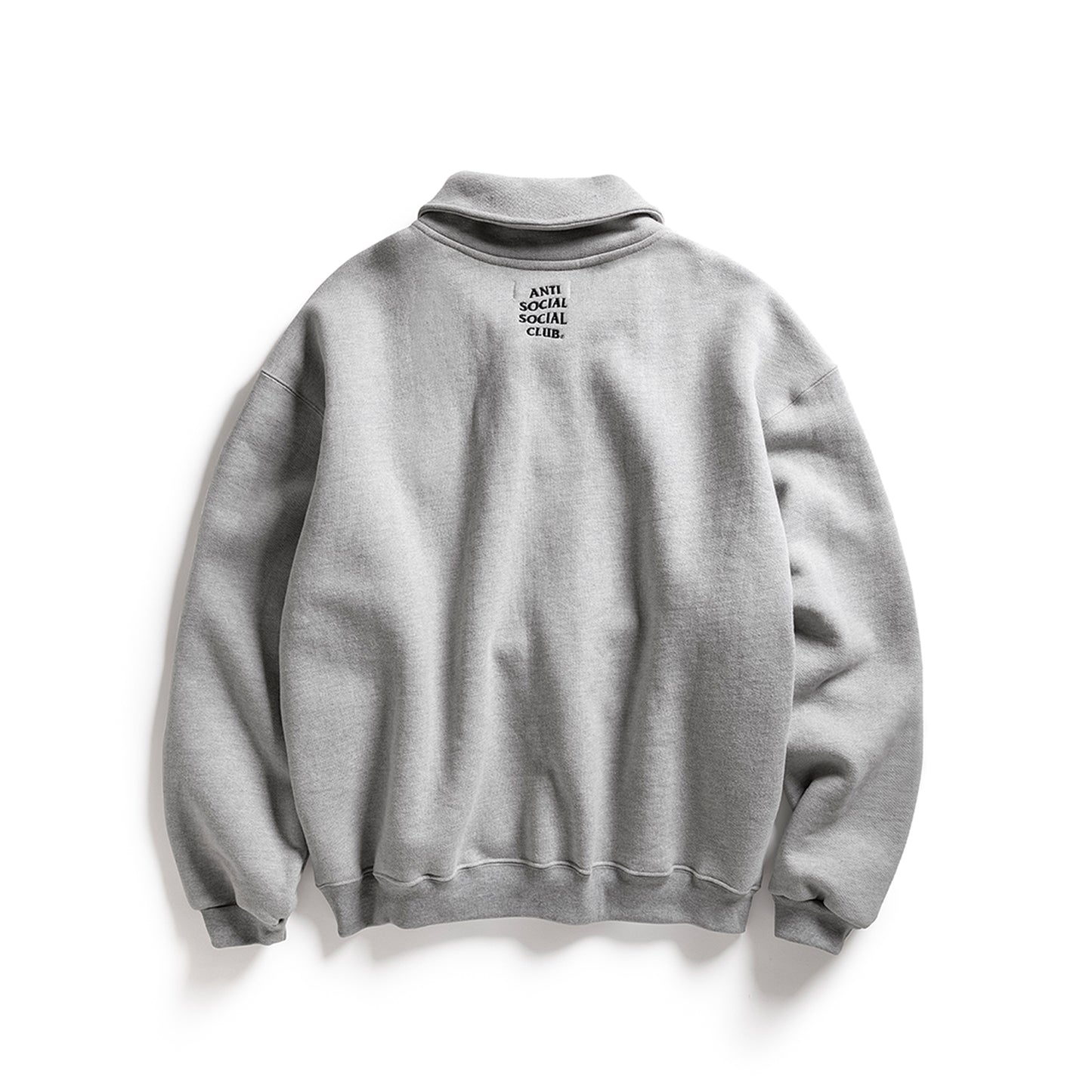 FELT THE SAME APPLIQUE QUARTER-ZIP - GRAY