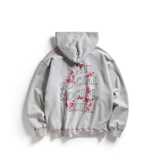 CONTRAST STITCH HOODIE - GRAY