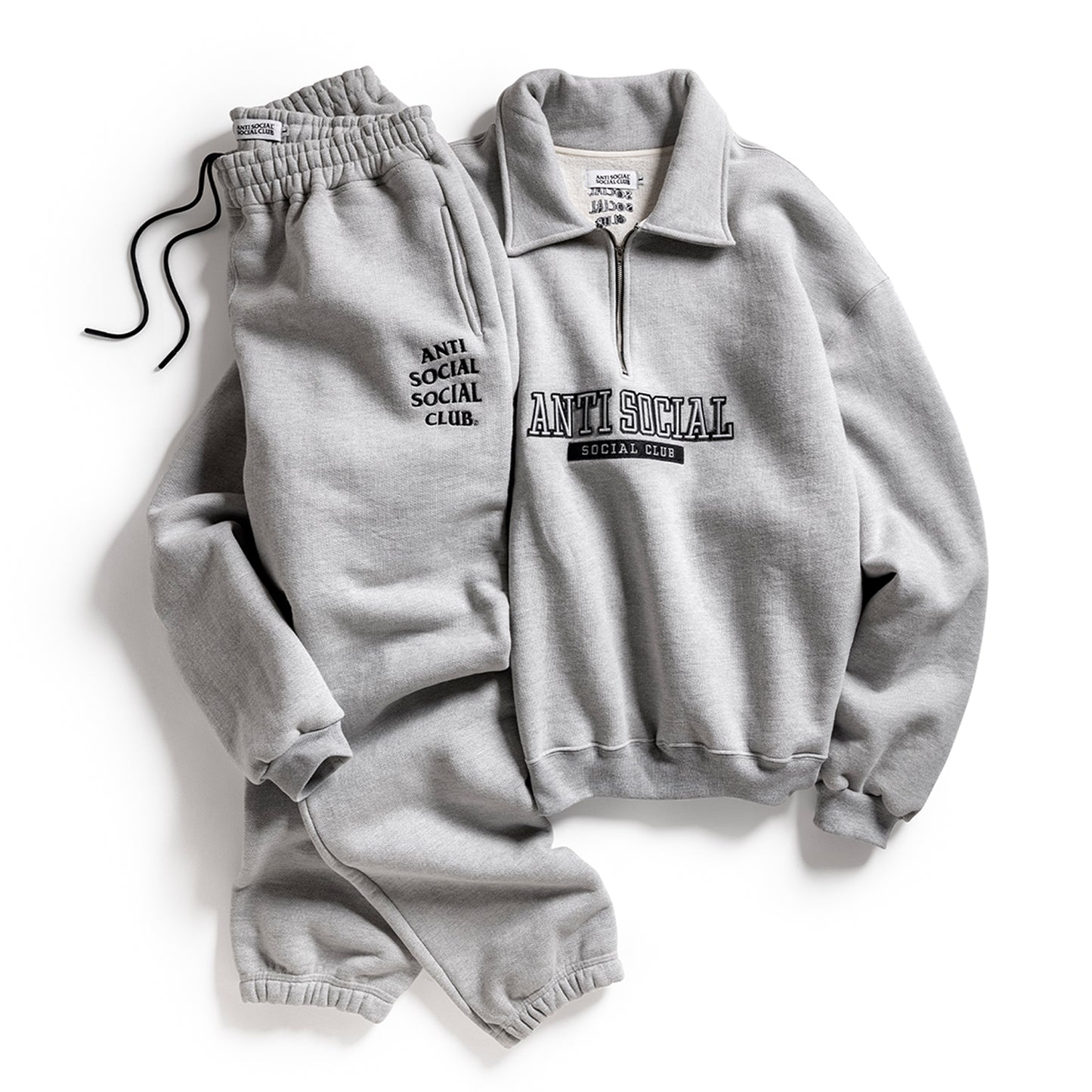 EMBROIDERED SWEATS - GRAY