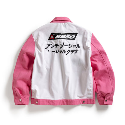 PATCHED UP RACING JACKET - PINK