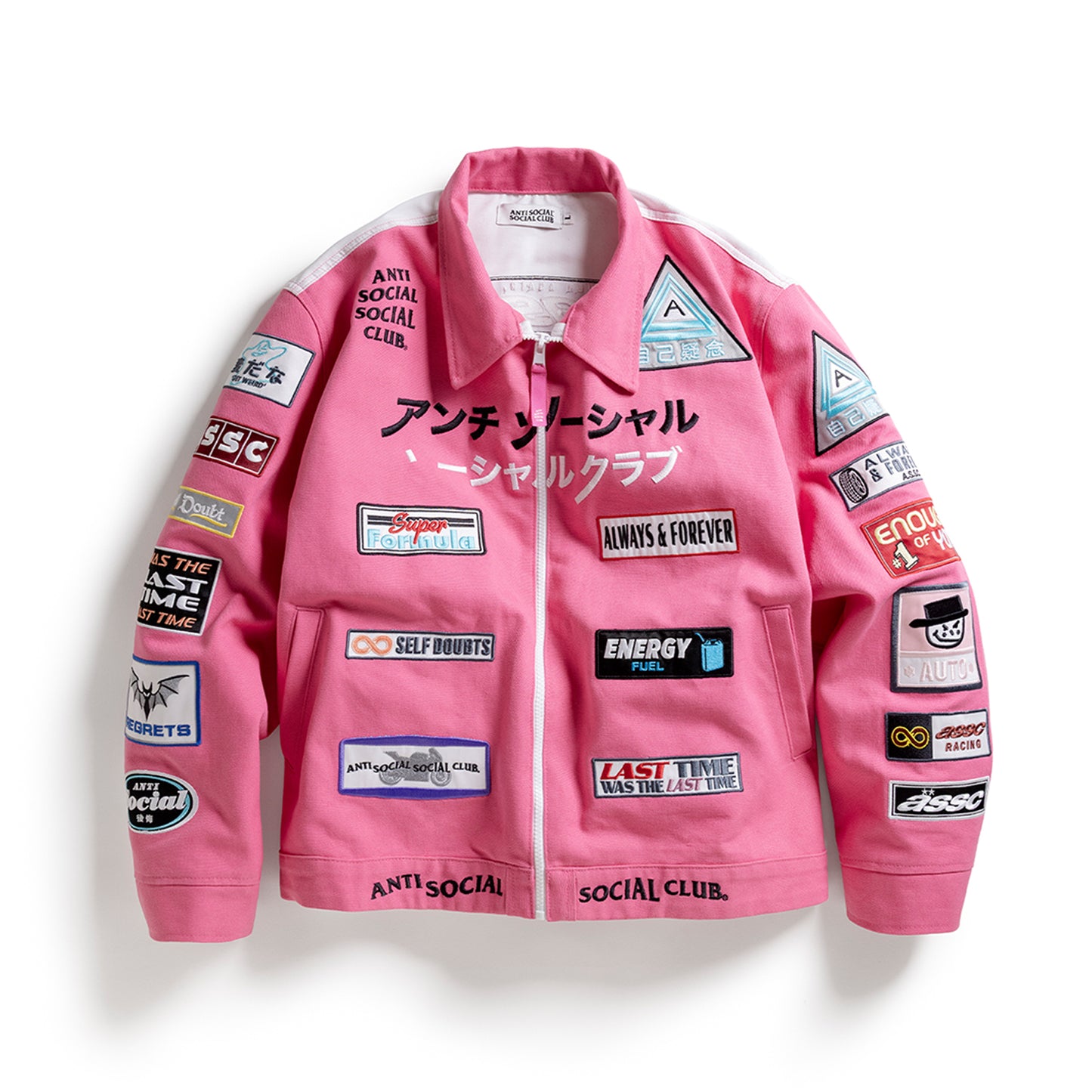 PATCHED UP RACING JACKET - PINK
