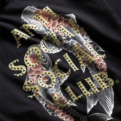 STUDDED MIND GAMES HOODIE - BLACK