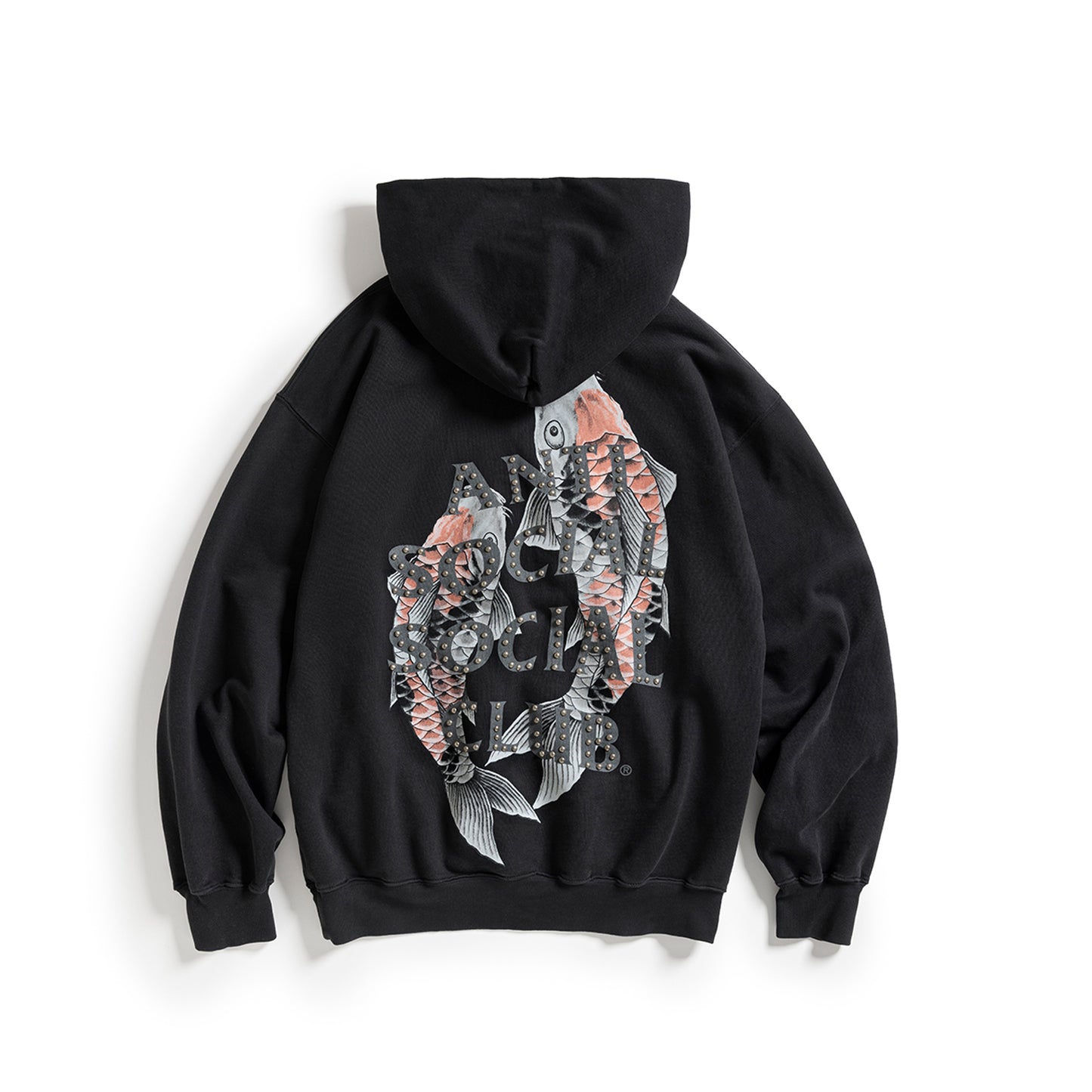 STUDDED MIND GAMES HOODIE - BLACK
