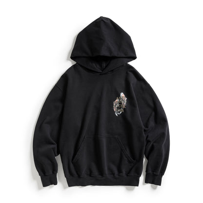 STUDDED MIND GAMES HOODIE - BLACK