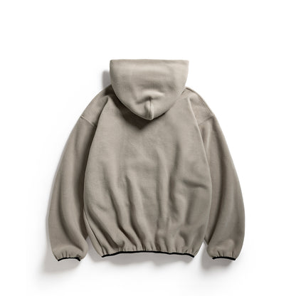 POLAR FLEECE HOODIE - TAN