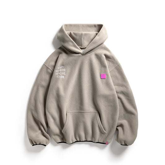 POLAR FLEECE HOODIE - TAN